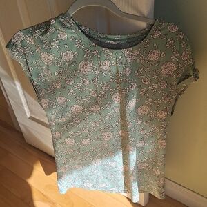 Simons Green Floral Short Sleeve Tee